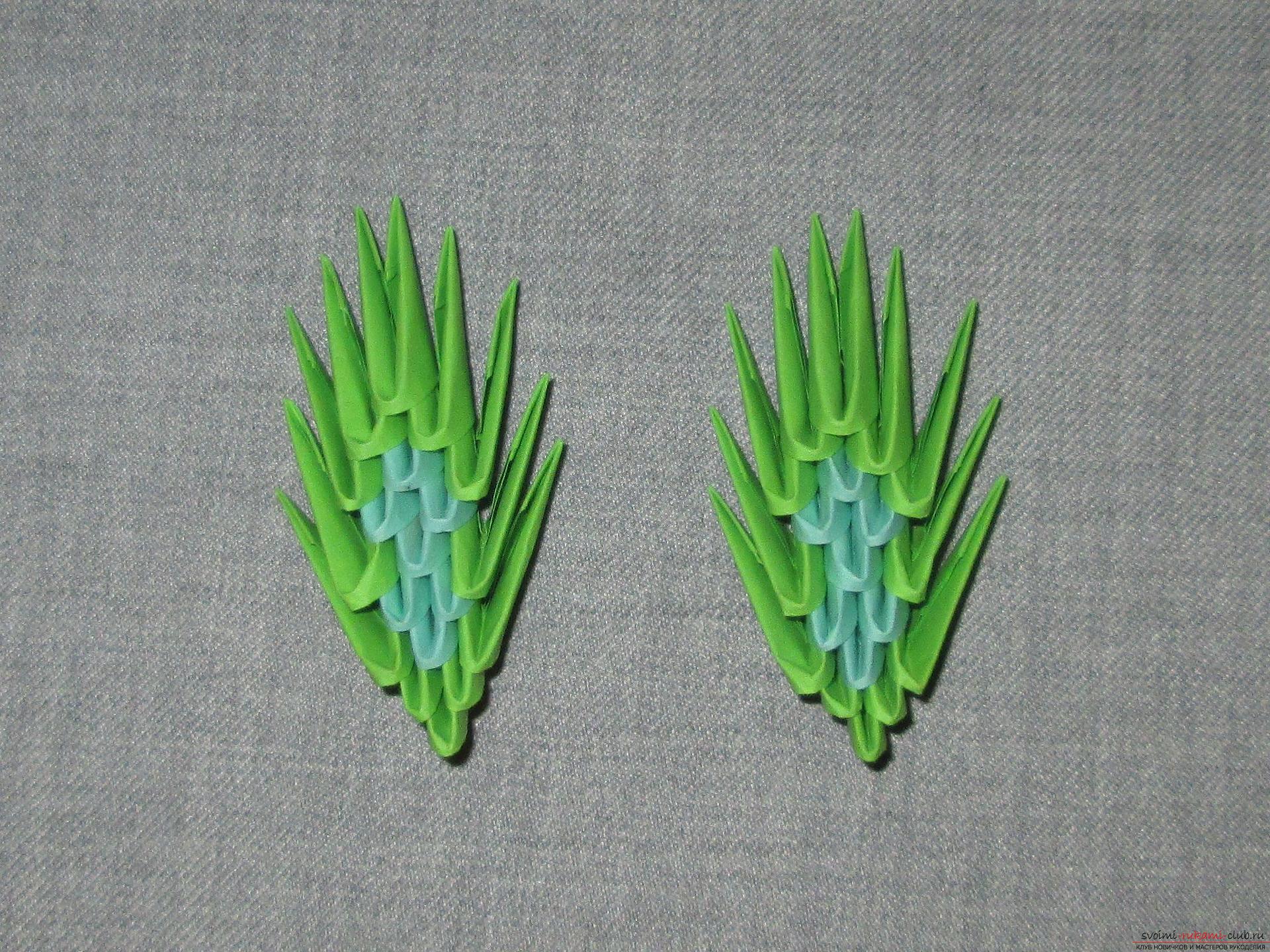 Модульное оригами ваза с цветами станет отличным подарком на 8 Марта, сделанным своими руками.. Фото №18